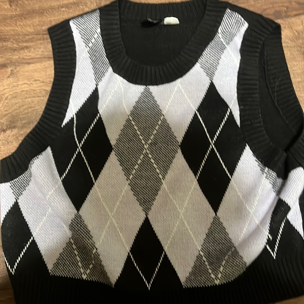 h&m argyle sweater vest